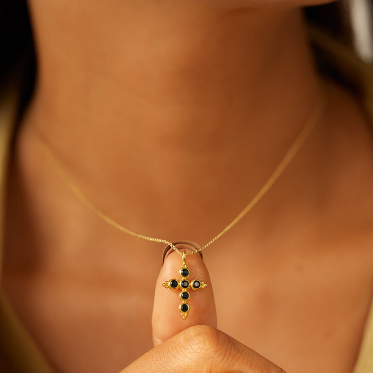 God Is Within Her Vintage Cross Necklace