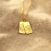 1-6 Birth Flower Disc Necklace