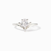 pear shaped trio stone promise ring