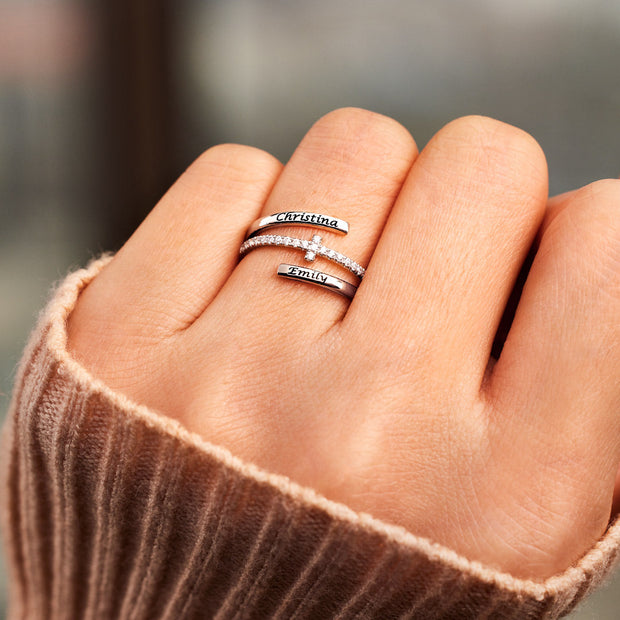 Double Names Cross Ring