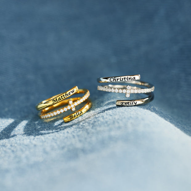 Double Names Cross Ring