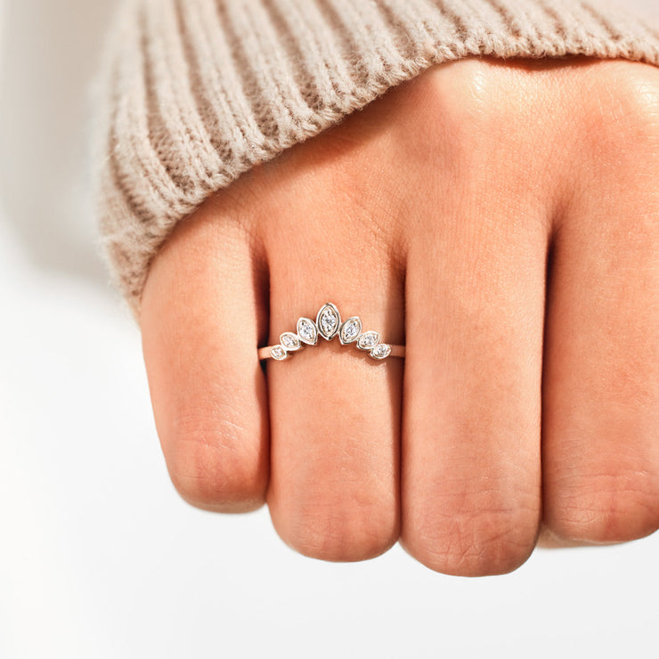 Curved Crown Ring