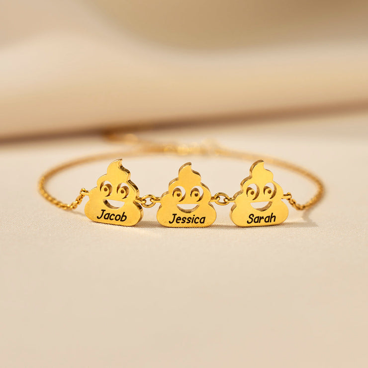 Poop Bracelet Custom With 1-8 Names