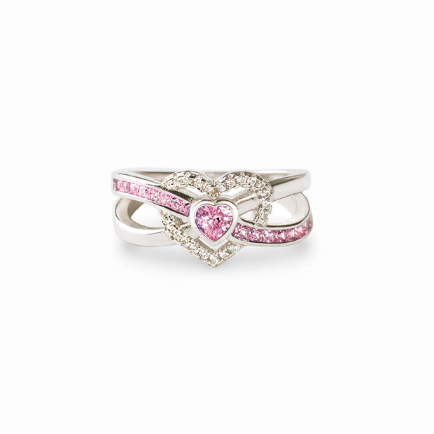 Infinity Heart Within Heart Ring