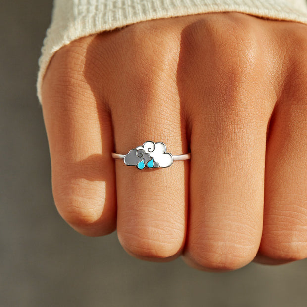 Double Cloud Ring-Every Cloud Has a Silver Lining 