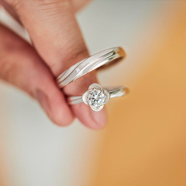 Couple Ring Set-I love You Infinity Knot 