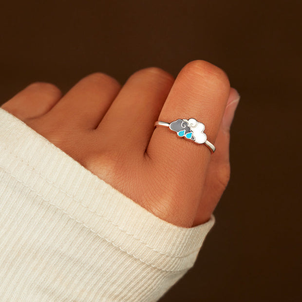 Double Cloud Ring-Every Cloud Has a Silver Lining 