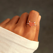 She Is Clever As A Devil Heart Ring