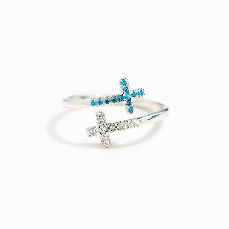 Pavé Double Cross Ring