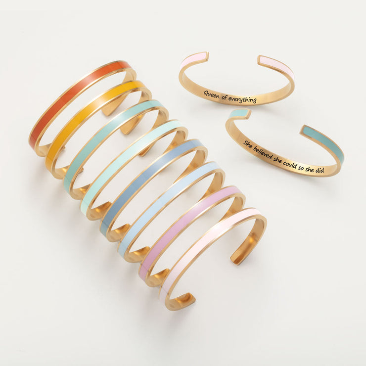 Meaningful Quotes Color Bangle Bracelet