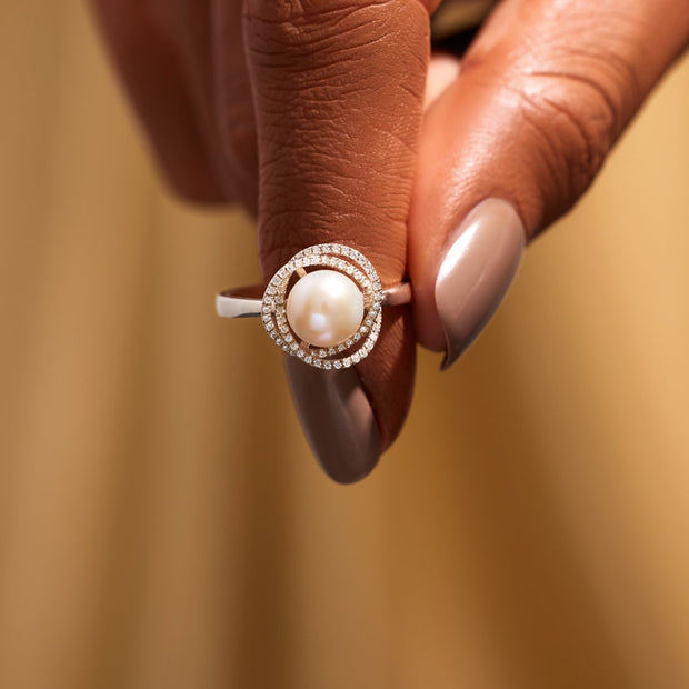Pearl Of June Birthstone Ring