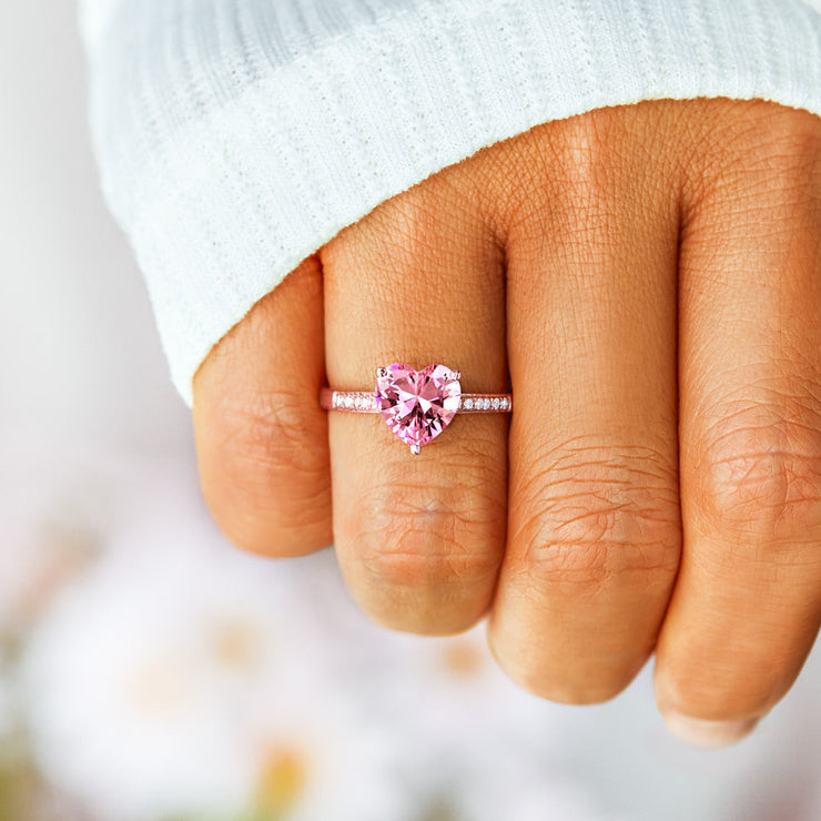 Heart Solitaire Ring