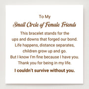 Small Circle Of Female Friends Matching Crystal Wave Bracelet