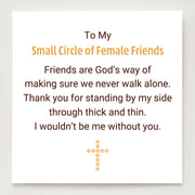 Small Circle Of Female Friends Matching Crystal Cross Bracelet