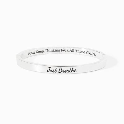 Just Breathe And Mantra Bangle