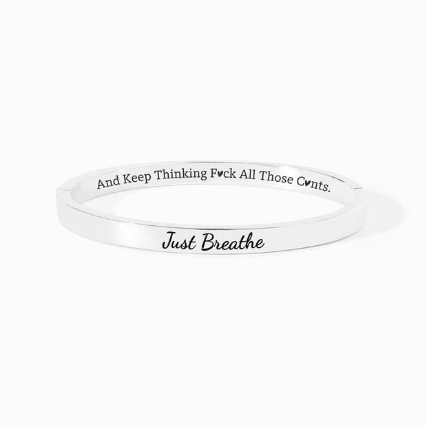 Just Breathe And Mantra Bangle