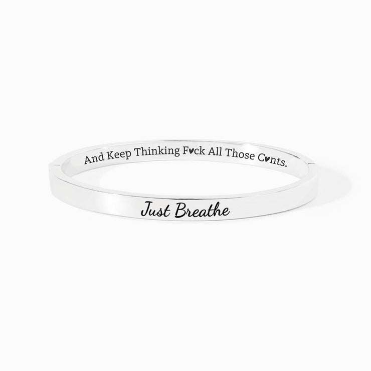 Just Breathe And Mantra Bangle