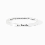 Just Breathe And Motivational Mantra Bangle