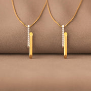 Mother & Daughter Duo Color Sticking Together Necklace