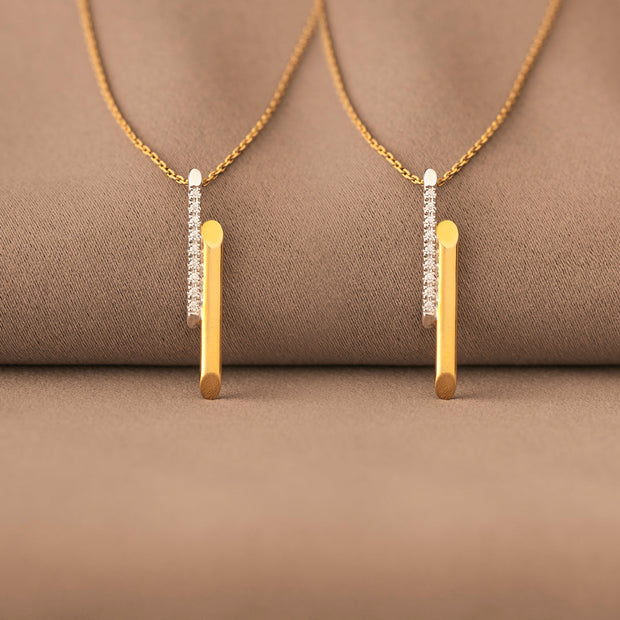 Mother & Daughter Duo Color Sticking Together Necklace