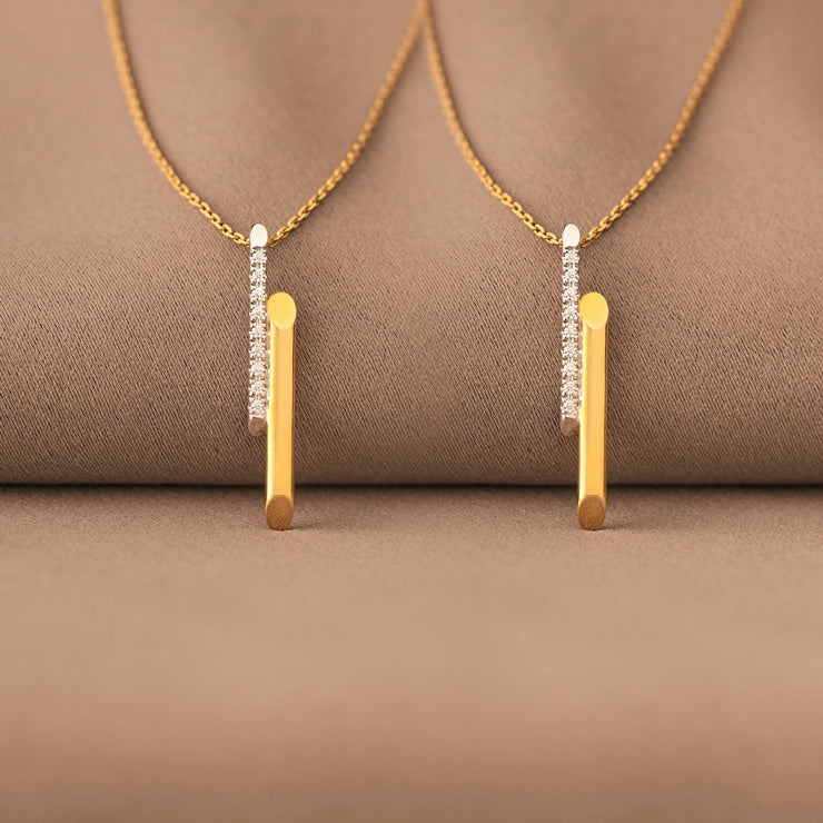 Mother & Daughter Duo Color Sticking Together Necklace