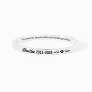 Dog Loss Memorial Bangle