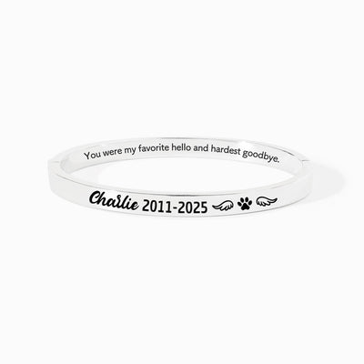 Dog Loss Memorial Bangle