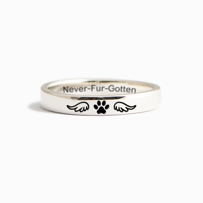 Pet Memorial Mantra Ring