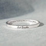 Just Breathe And Mantra Bangle