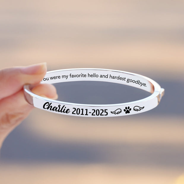 Dog Loss Memorial Bangle