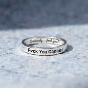 F♥︎ck You Cancer Mantra Ring
