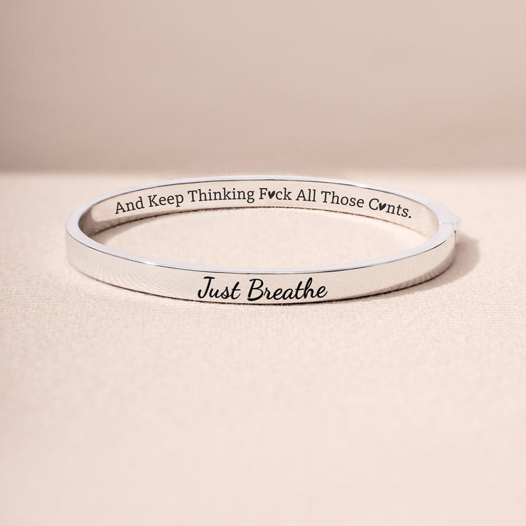 Just Breathe And Mantra Bangle