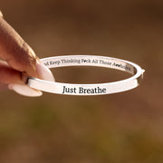 Just Breathe & Keep Thinking Mantra Bangle