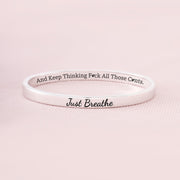 Just Breathe And Mantra Bangle