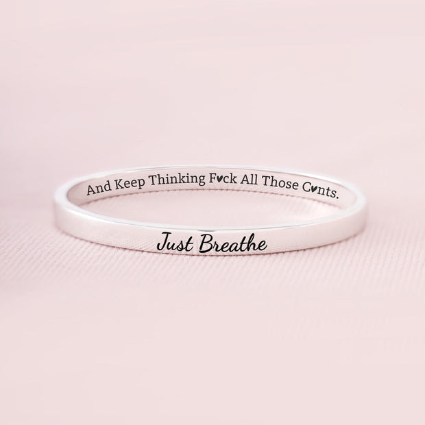 Just Breathe And Mantra Bangle
