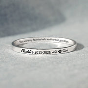 Dog Loss Memorial Bangle