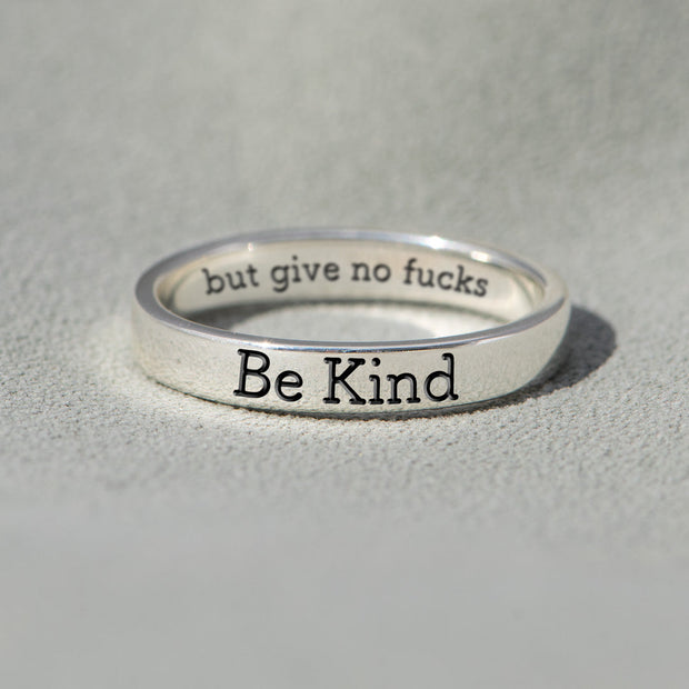 Be Kind But Mantra Ring
