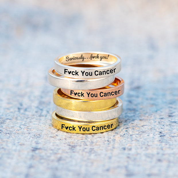 F♥︎ck You Cancer Mantra Ring