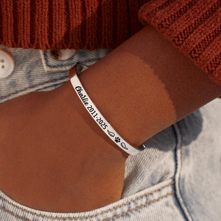 Dog Loss Memorial Bangle