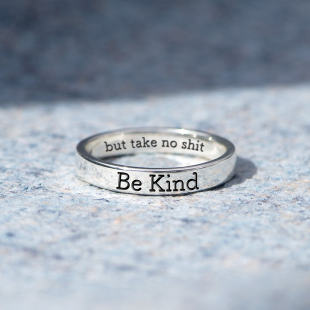 Be Kind But Mantra Ring