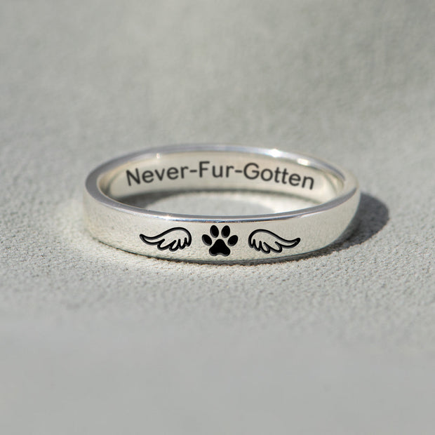Pet Memorial Mantra Ring