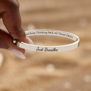 Just Breathe And Mantra Bangle