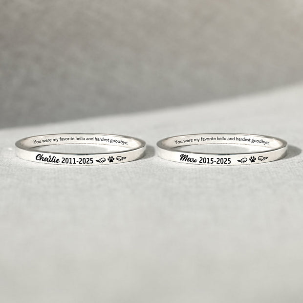 Dog Loss Memorial Bangle