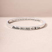Dog Loss Memorial Bangle