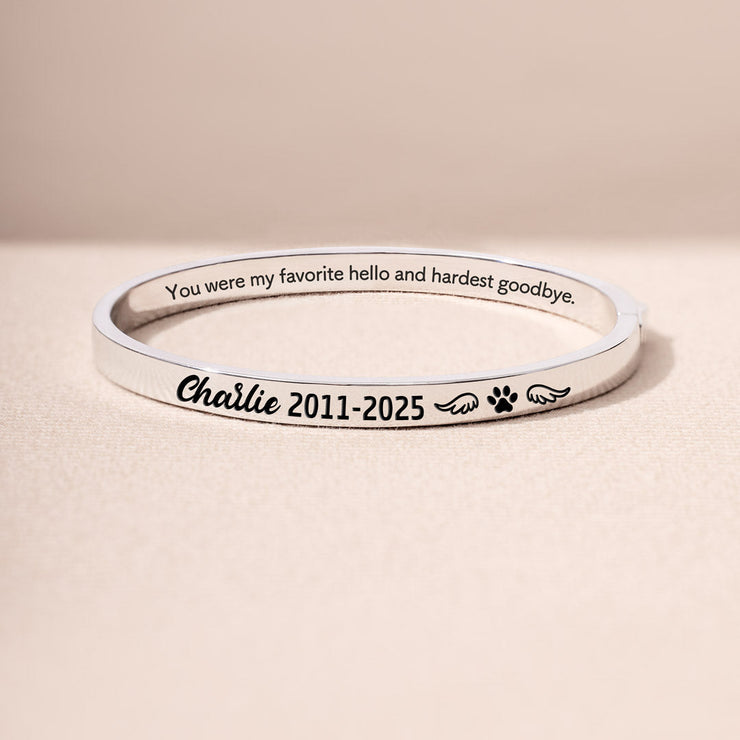 Dog Loss Memorial Bangle