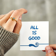 Evil Eye Ring, Italian Horn Ring with a message card