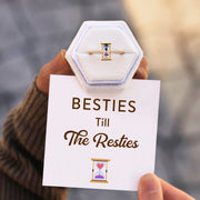 Besties Till The Resties Hourglass Double Birthstone Ring