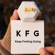 Keep F♥cking Going Mantra Ring