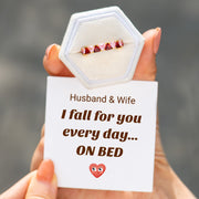 Husband & Wife Custom Triangle Birthstone Ring Band