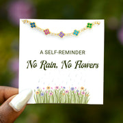 No Rain No Flowers Four-Leaf Clover Bracelet